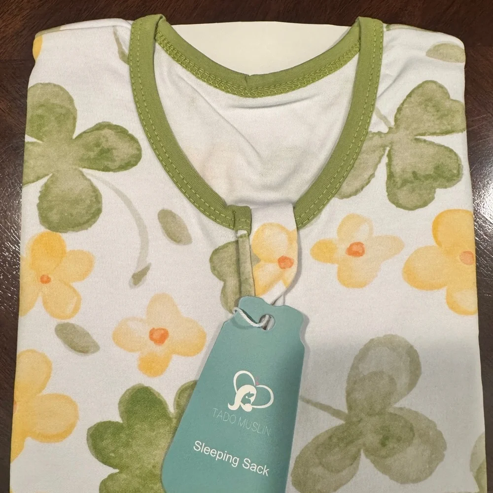 NWT Tado Muslin Baby Sleep Sack 18-24 Months (Lg) Wearable Blanket Lucky Clover